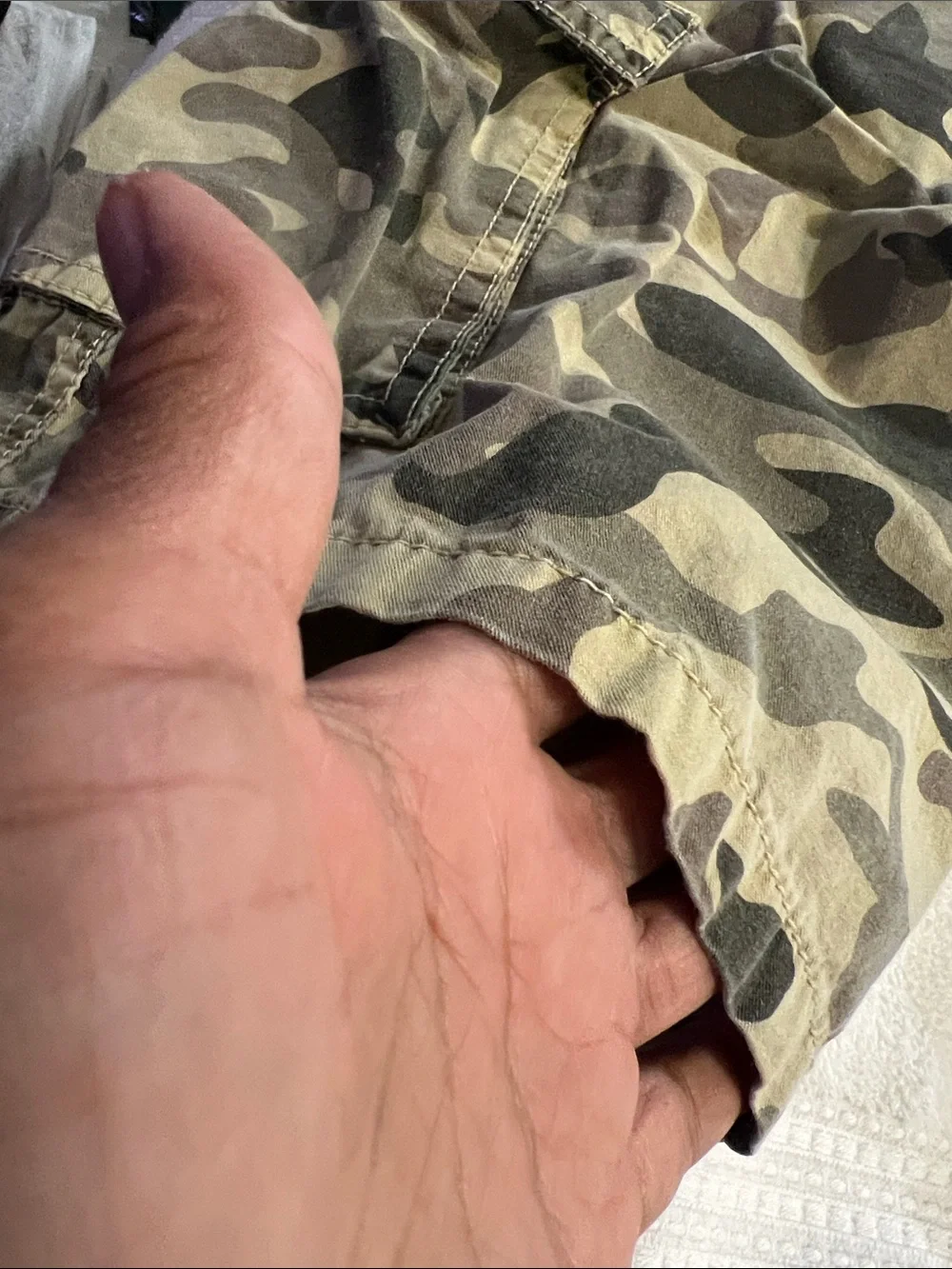 Ring of Fire Men's Camo Cargo Shorts - Olive and Khaki
